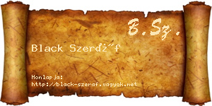 Black Szeráf névjegykártya